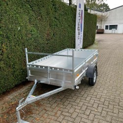 Bakwagen - Heavy Duty - Galva bodem - 258 x 130 cm - 1 as - 750 kg