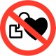 Verboden voor personen met pacemaker
