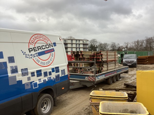 Sneltransport van bouwmaterialen